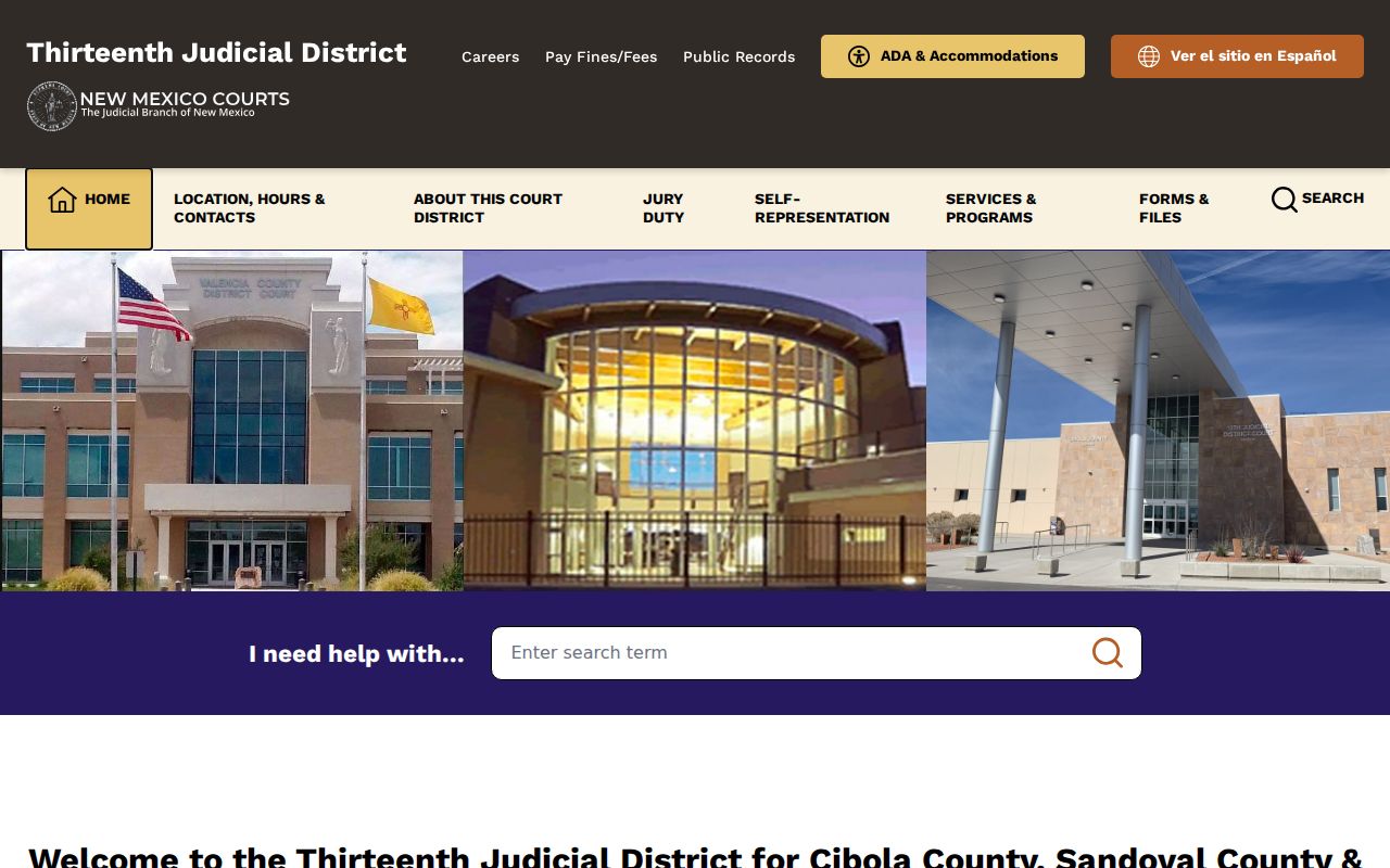 Sandoval County criminal court records at the Thirteenth Judicial District