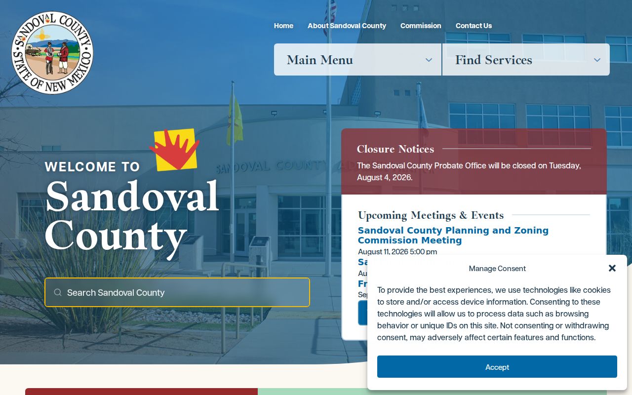 Sandoval County criminal records government service hub