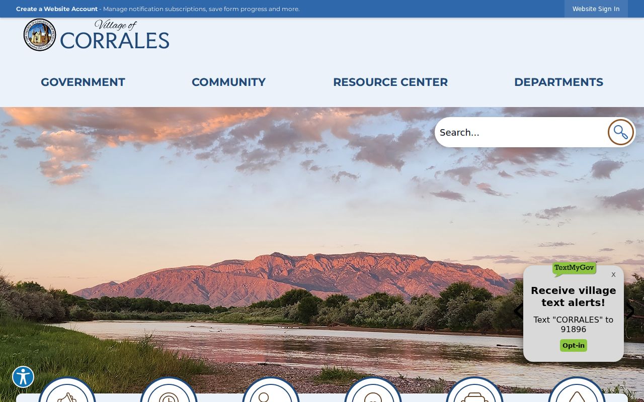 Corrales village government criminal record access in Sandoval County