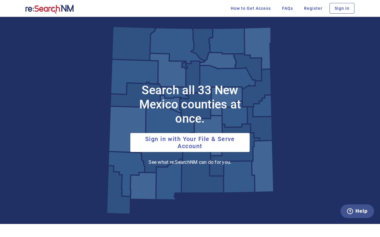 Sandoval County criminal case document access through re Search NM